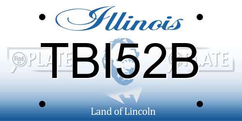 TBI52B Illinois License Plate
