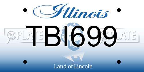 TBI699 Illinois License Plate