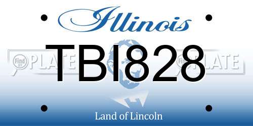 TBI828 Illinois License Plate