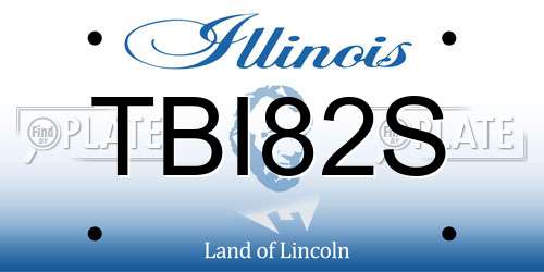 TBI82S Illinois License Plate