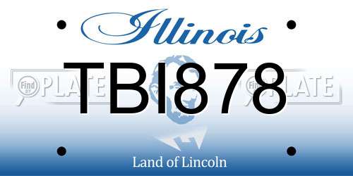 TBI878 Illinois License Plate