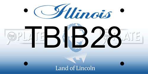 TBIB28 Illinois License Plate