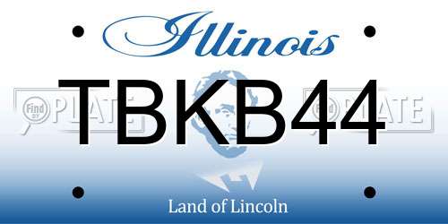 TBKB44 Illinois License Plate