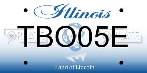 TBO05E Illinois License Plate