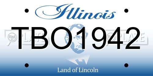 TBO1942 Illinois License Plate