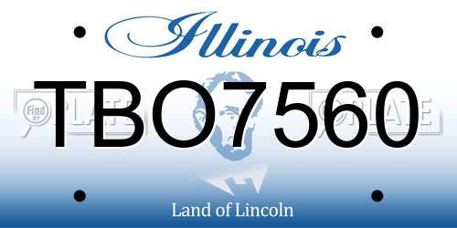 TBO7560 Illinois License Plate