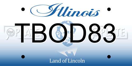 TBOD83 Illinois License Plate