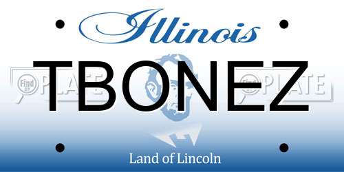 TBONEZ Illinois License Plate