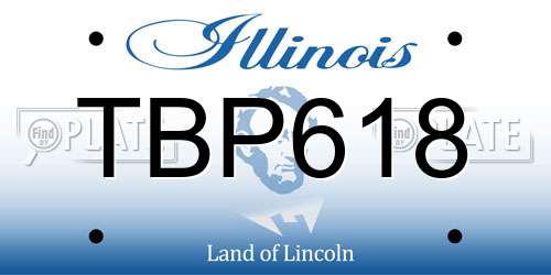 TBP618 Illinois License Plate