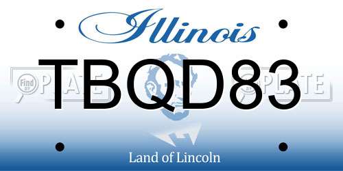 TBQD83 Illinois License Plate