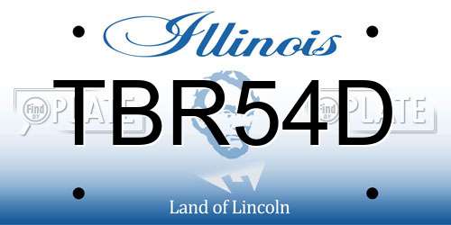 TBR54D Illinois License Plate