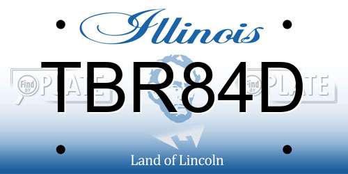 TBR84D Illinois License Plate