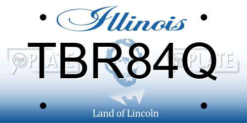 TBR84Q Illinois License Plate