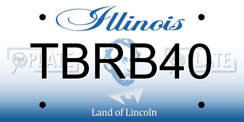 TBRB40 Illinois License Plate