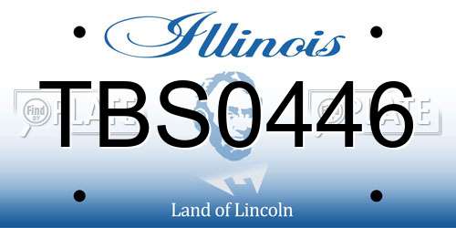 TBS0446 Illinois License Plate