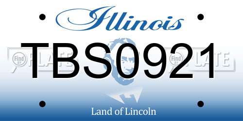 TBS0921 Illinois License Plate