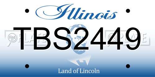 TBS2449 Illinois License Plate
