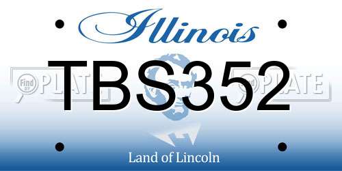 TBS352 Illinois License Plate
