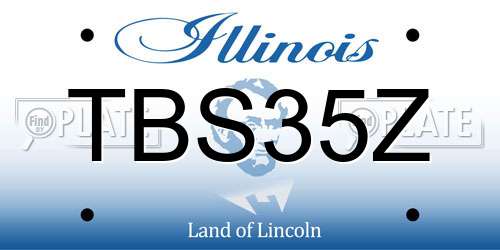 TBS35Z Illinois License Plate