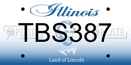 TBS387 Illinois License Plate