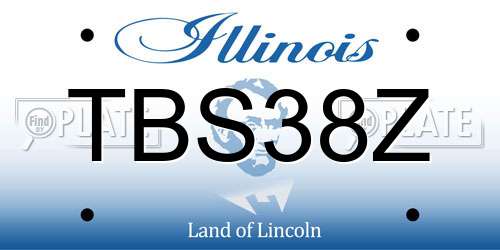 TBS38Z Illinois License Plate