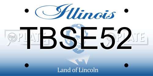 TBSE52 Illinois License Plate