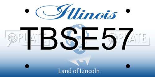 TBSE57 Illinois License Plate