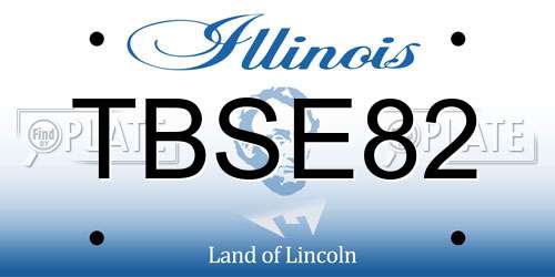 TBSE82 Illinois License Plate