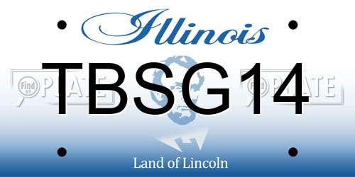 TBSG14 Illinois License Plate