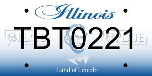 TBT0221 Illinois License Plate