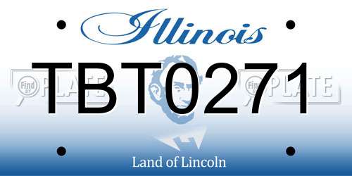 TBT0271 Illinois License Plate