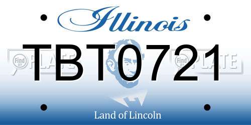 TBT0721 Illinois License Plate