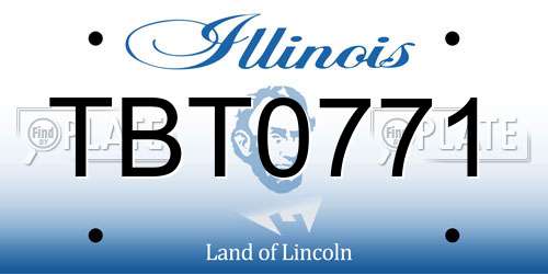 TBT0771 Illinois License Plate