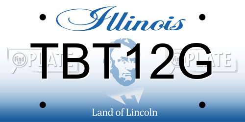 TBT12G Illinois License Plate