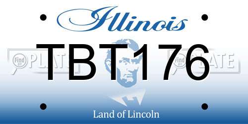 TBT176 Illinois License Plate
