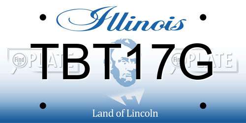 TBT17G Illinois License Plate