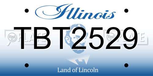 TBT2529 Illinois License Plate