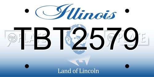 TBT2579 Illinois License Plate