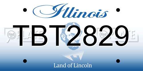 TBT2829 Illinois License Plate