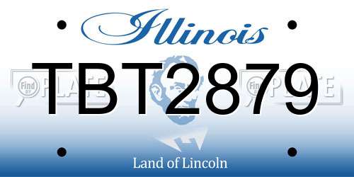 TBT2879 Illinois License Plate