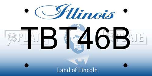TBT46B Illinois License Plate
