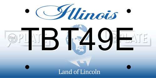 TBT49E Illinois License Plate