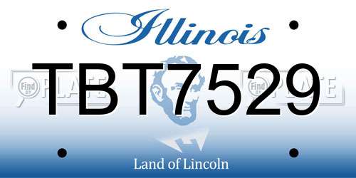 TBT7529 Illinois License Plate