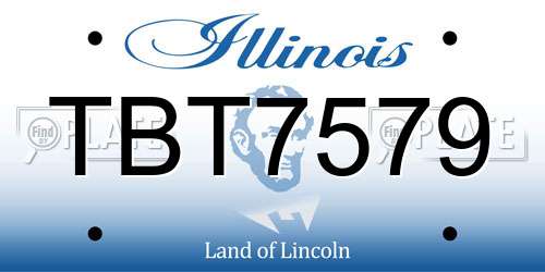 TBT7579 Illinois License Plate