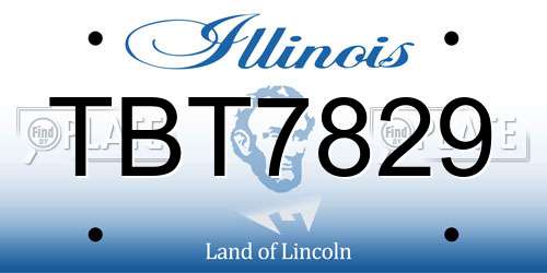 TBT7829 Illinois License Plate
