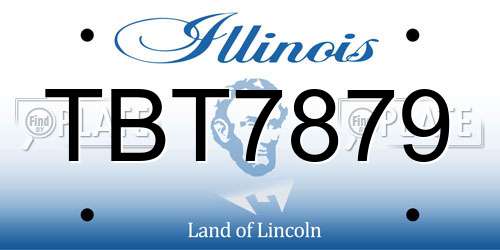 TBT7879 Illinois License Plate