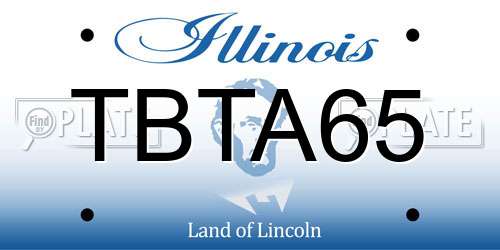TBTA65 Illinois License Plate