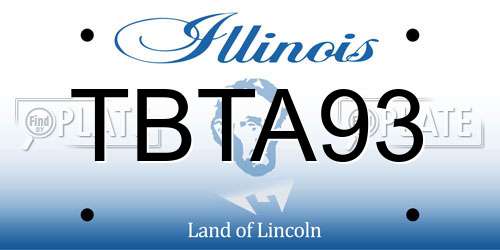 TBTA93 Illinois License Plate