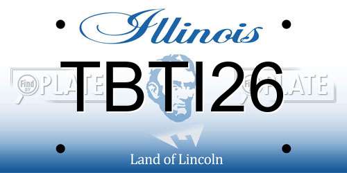 TBTI26 Illinois License Plate