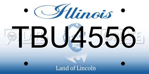 TBU4556 Illinois License Plate